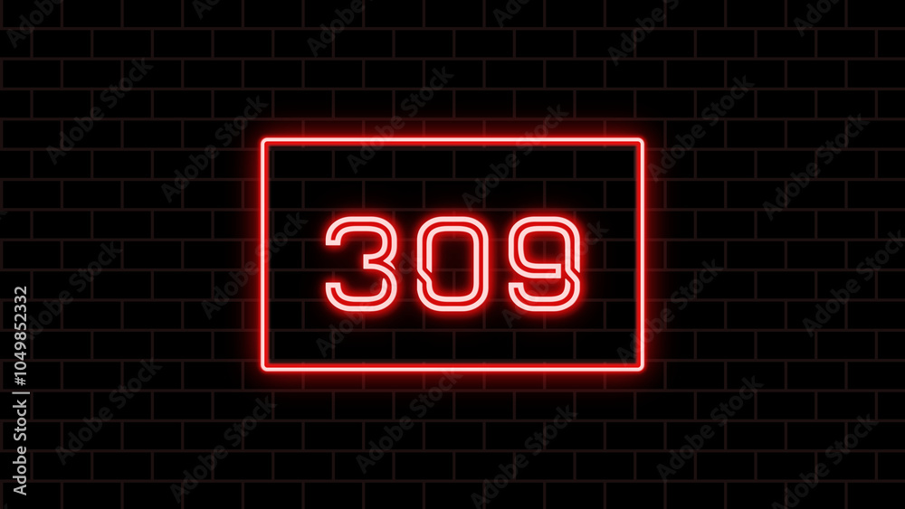 309年のネオン文字