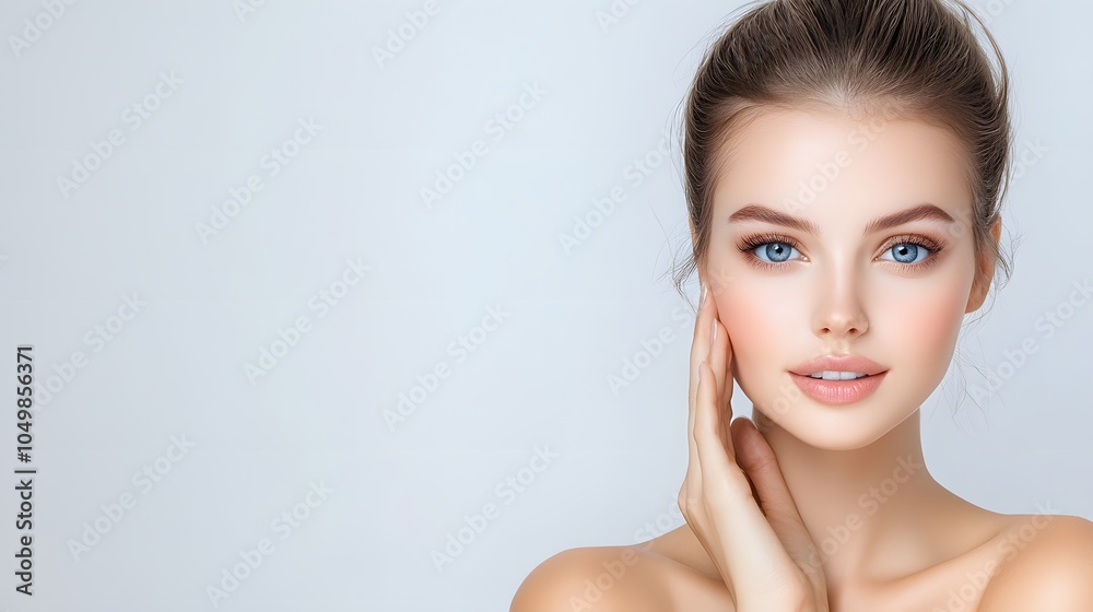 Radiant beauty captivating portrait of a young woman Radiant beauty captivating portrait of a young woman