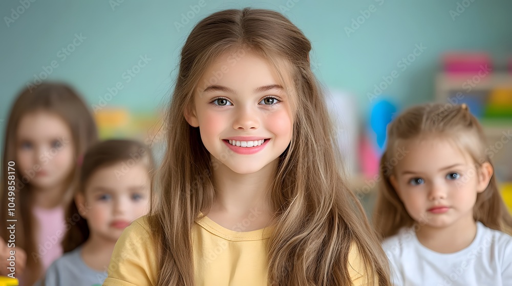 Joyful children engaged in learning activities Joyful children engaged in learning activities
