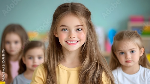 Joyful children engaged in learning activities