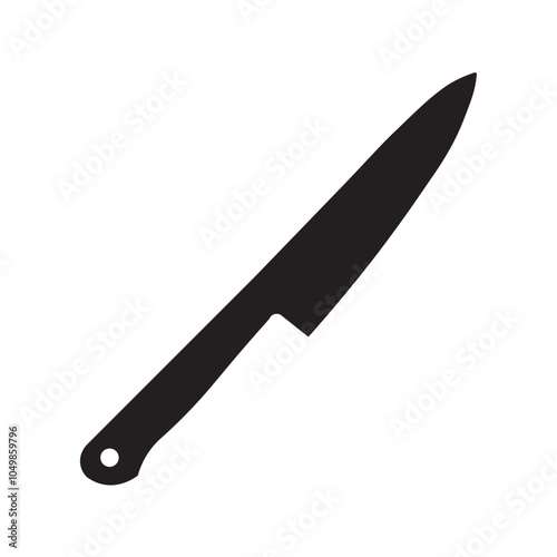 Japanese deba knife silhouette vector illustration design. Japanese deba knife symbol sign.