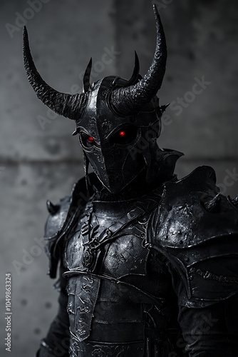  Black knight in dark fantasy style 