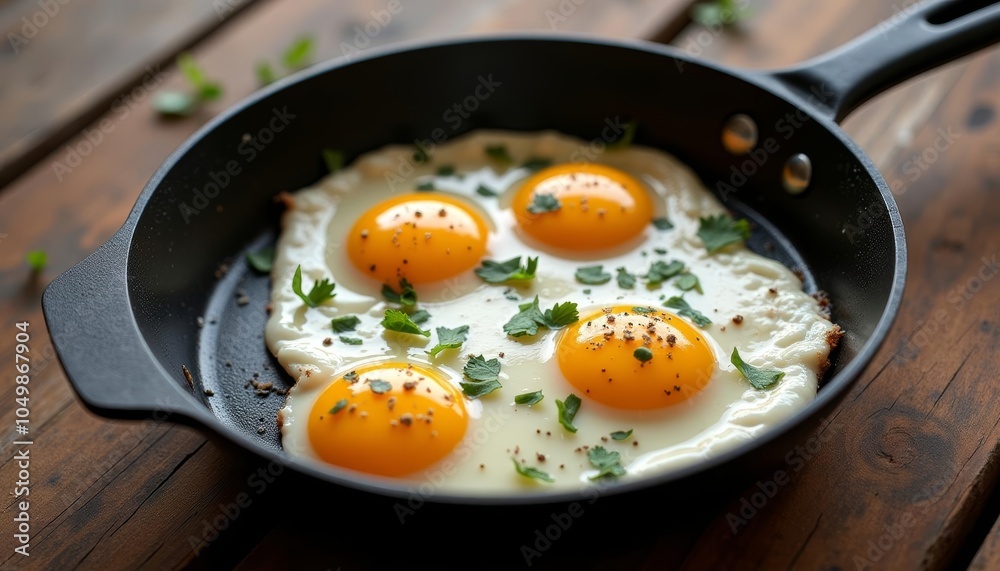 Deliciously cooked eggs sunny side up ready to be savored Deliciously cooked eggs sunny side up ready to be savored