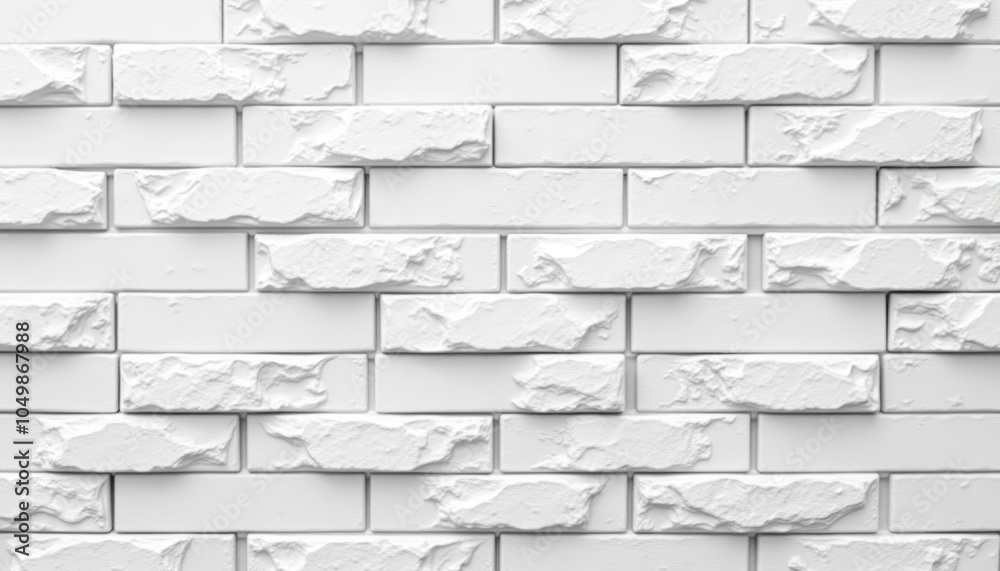 Fototapeta premium Timeless elegance White brick wall texture