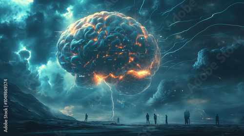 A brain in a data storm