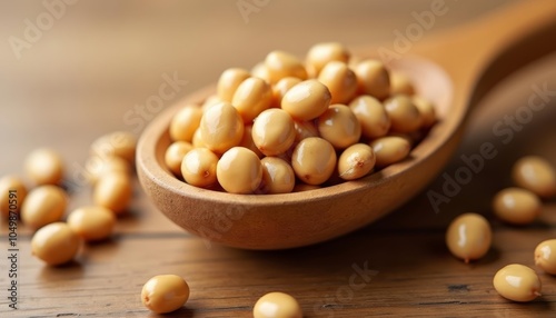  Natural beauty in simplicity  A bowl of goldenhued beans photo