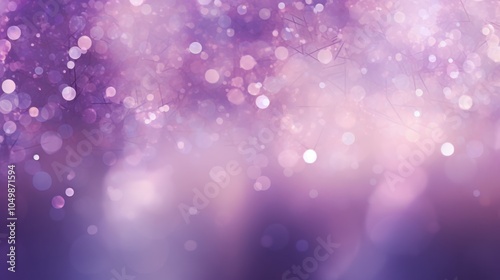 Sparkling Bokeh Lights on Purple Gradient Background