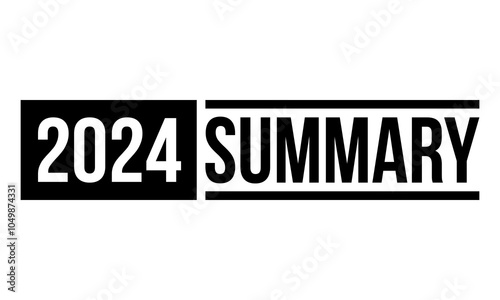 2024 summary vector icon isolated on white background