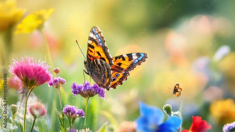Fototapeta premium Butterfly in a Garden