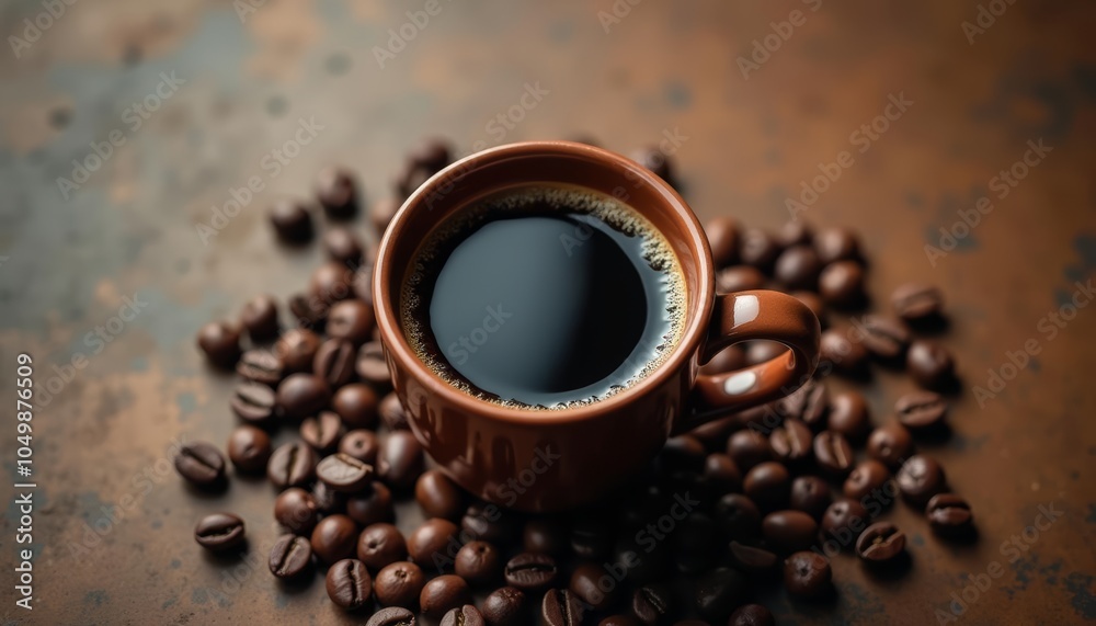 Naklejka premium A moment of coffee bliss