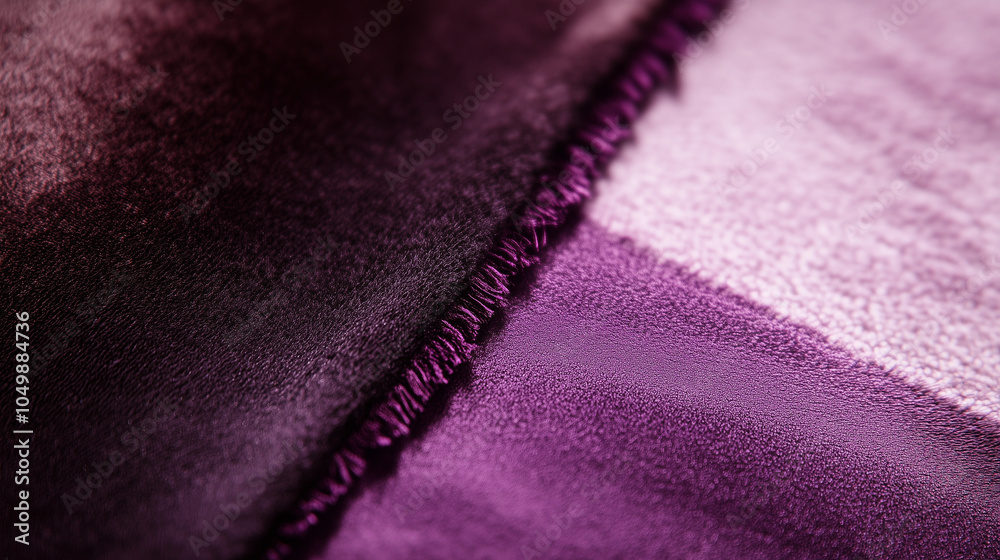 Fototapeta premium Rich Purple and Black Textured Fabric Close-Up