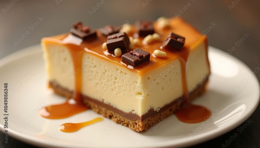 Deliciously indulgent dessert ready to be savored Deliciously indulgent dessert ready to be savored