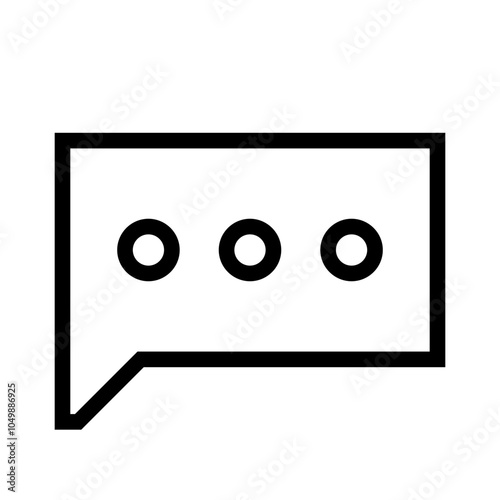 Wallpaper Mural Chat Box Single Icon in Outline Line Style Torontodigital.ca