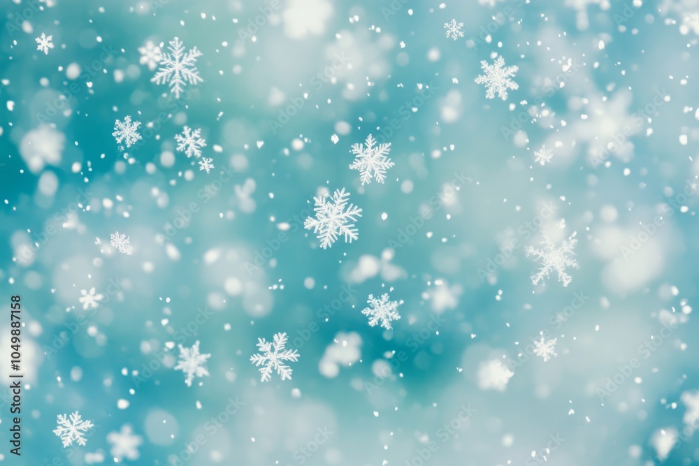 A beautifully serene winter scene intricately featuring delicate, shimmering snowflakes against a soft blue backdrop, which perfectly embodies the tranquil essence of the joyous holiday season A beautifully serene winter scene intricately featuring delicate, shimmering snowflakes against a soft blue backdrop, which perfectly embodies the tranquil essence of the joyous holiday season