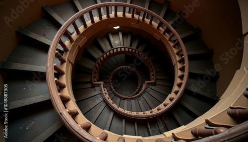 Wallpaper Mural  Elegant spiral staircase perfect for grand entrances Torontodigital.ca