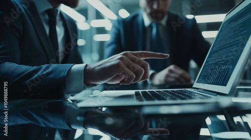 close-up of a hand of a businessman working in a meeting 