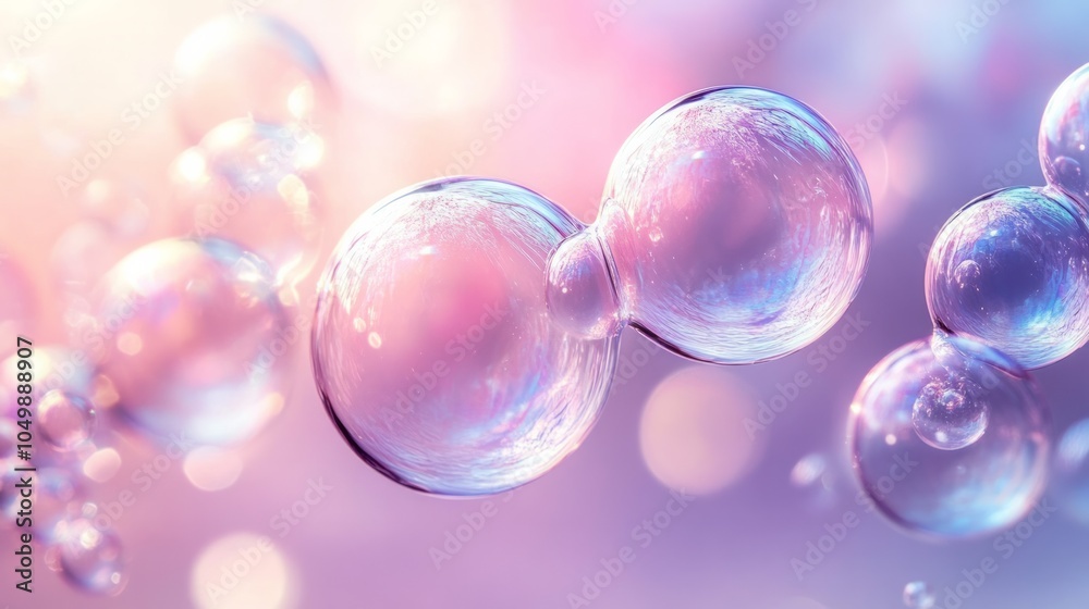 abstract flowing transparent bubbles, floating air. abstract flowing transparent bubbles, floating air.
