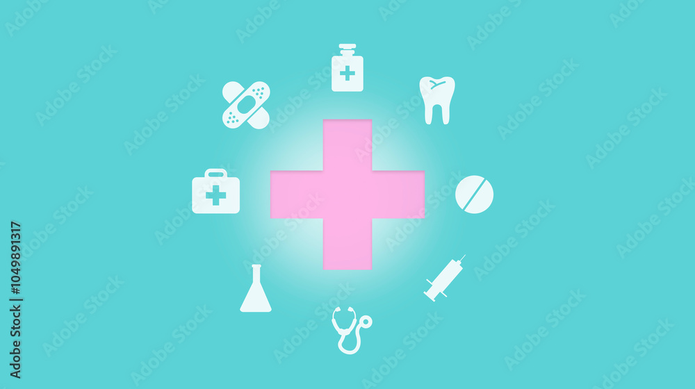 Obraz premium Health insurance and medical welfare concept. people hands holding plus symbol and healthcare medical icon, health and access healthcare..