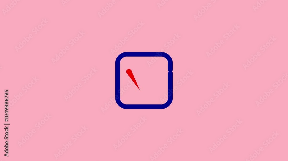 The Check mark red and deep blue color positive symbol of approved animation on medium red background. The Check mark red and deep blue color positive symbol of approved animation on medium red background.