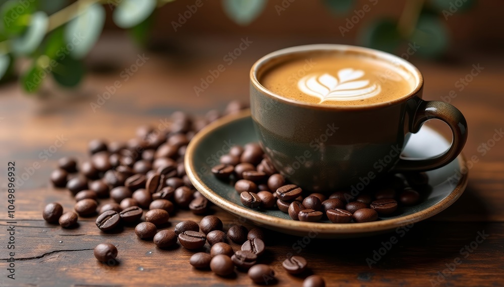 Fototapeta premium Aromatic coffee beans freshly ground