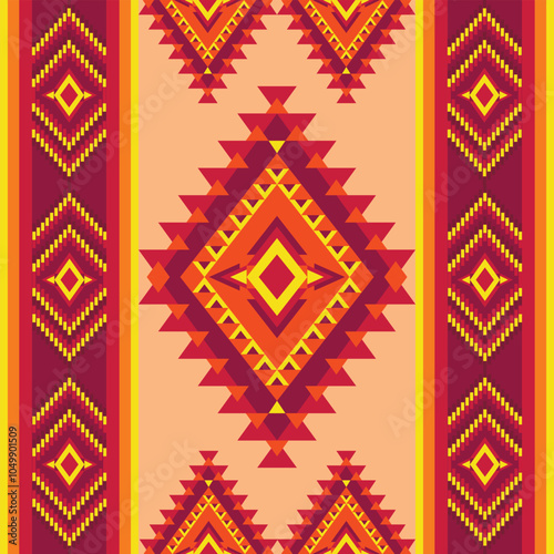 Our Geometric Tribal Pattern is a bold design that adds cultural flair to any project. Its vibrant colors and intricate details make it ideal for custom fabrics, wallpapers, and more.