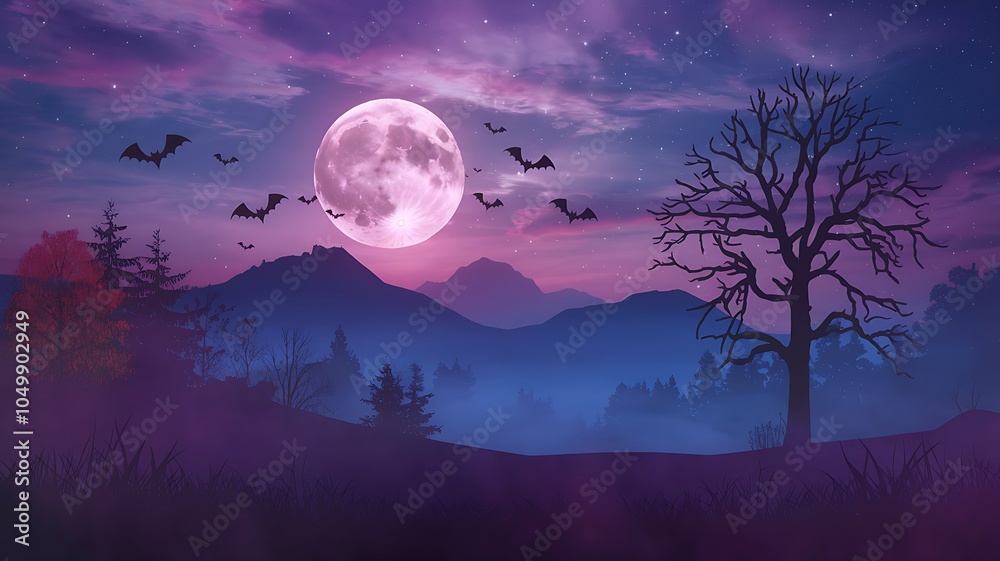 Fototapeta premium Spooky Halloween Night