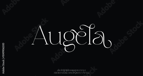 Elegant modern minimalist alphabet display font vector
