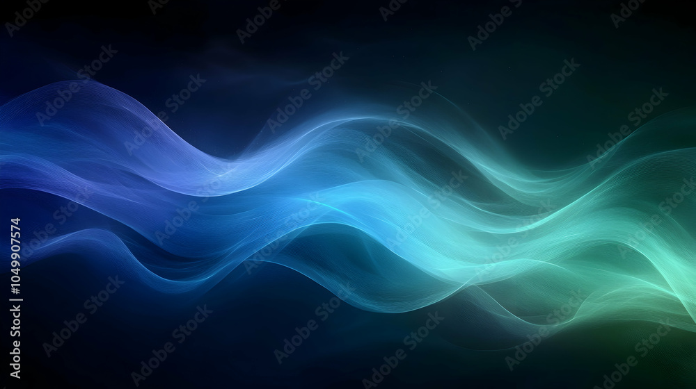 Abstract Blue and Green Waves Background, curves, lines, flow, motion, dynamic Abstract Blue and Green Waves Background, curves, lines, flow, motion, dynamic
