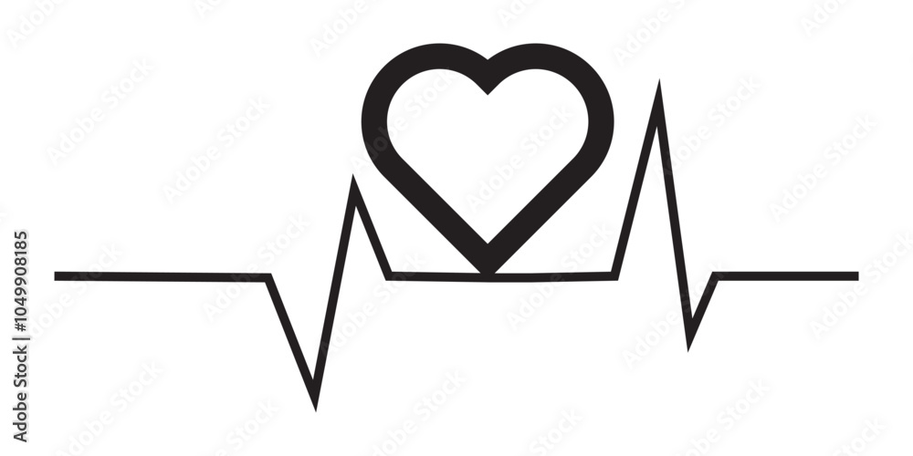 Lifeline icon vector. Heart beats line icon. Cardiogram line icon, sign. Heart pulse silhouette, icon, symbol. Vector illustration. Lifeline icon vector. Heart beats line icon. Cardiogram line icon, sign. Heart pulse silhouette, icon, symbol. Vector illustration.