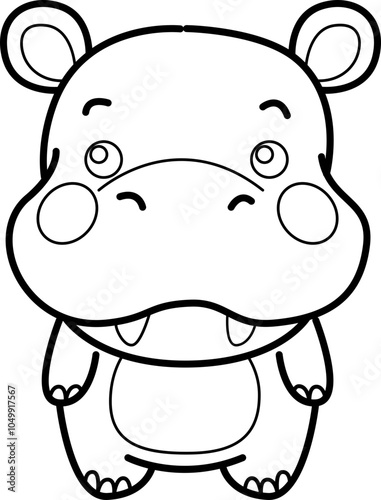 hippopotamus, Pygmy hippo cartoon