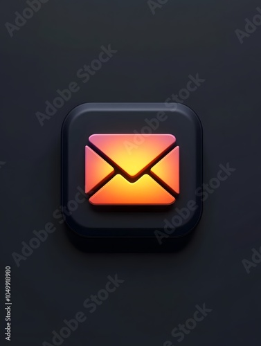 Digital Mail E-mail Letter icon Logo Symbol dark Background