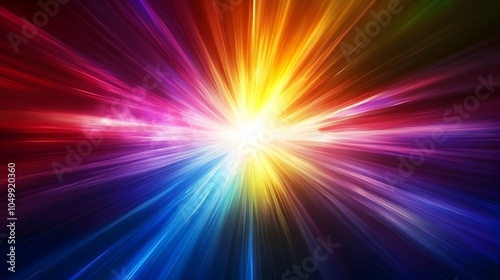 Expanding Waves of Energetic and Powerful Light and Color Burst from Central Point