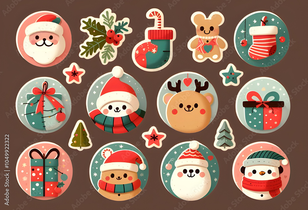 Fototapeta premium set of christmas icons