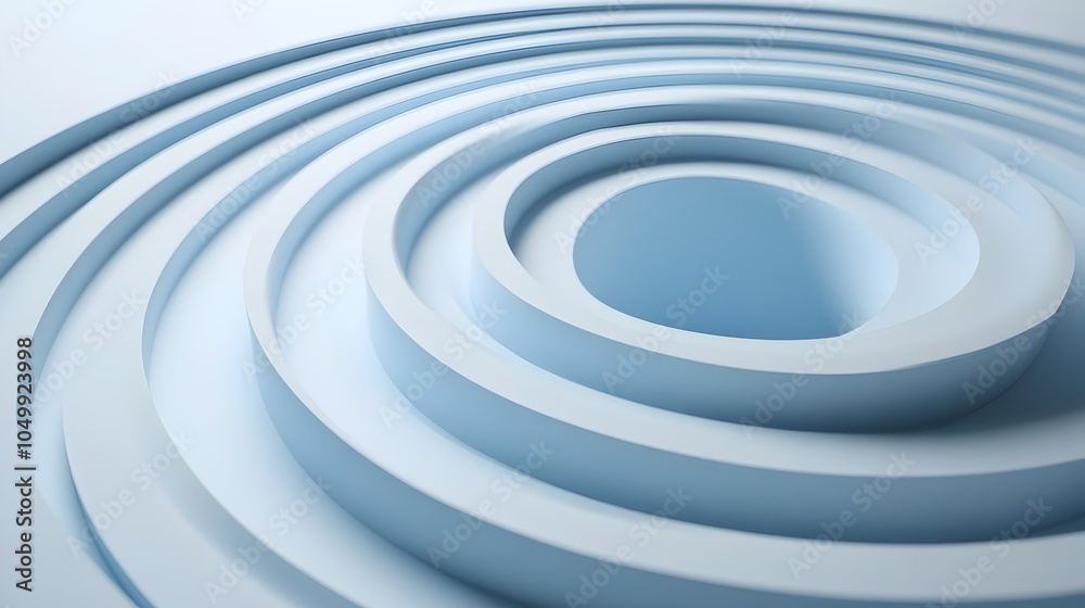 Expanding Geometric Shapes in Concentric Circles on Minimal Blue Background Expanding Geometric Shapes in Concentric Circles on Minimal Blue Background