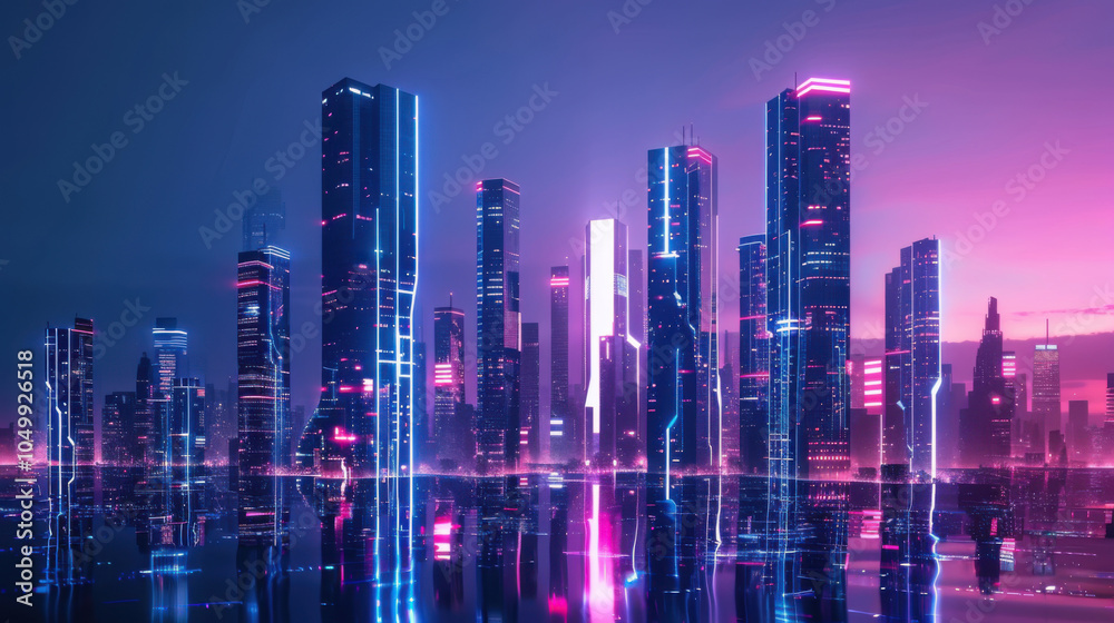 Obraz premium surreal future city