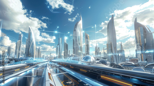 surreal future city