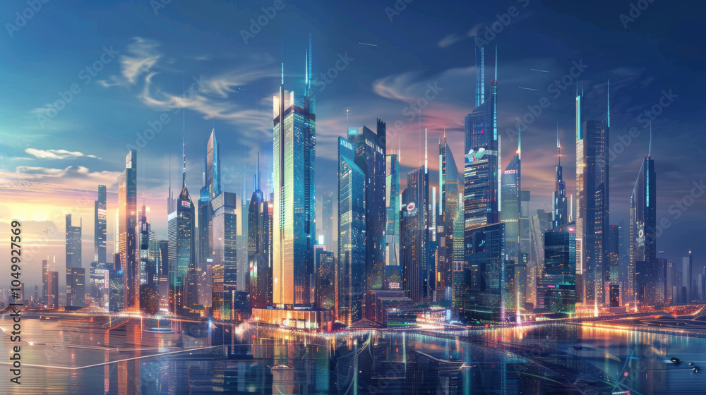 Fototapeta premium surreal future city