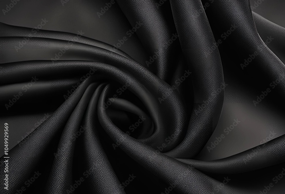 Fototapeta premium 黒く光沢のある生地