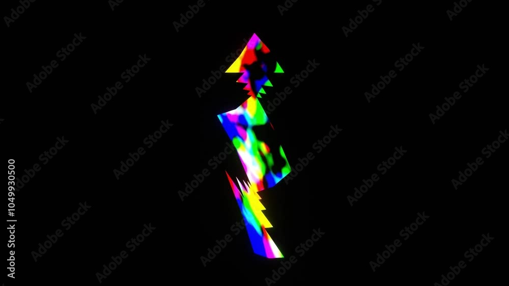 33 seconds of endless looping 3d computer generated graphic animation of colorful triangle shapes moving in symmetrical pattern on black background HD video motion graphics screensaver visualizer