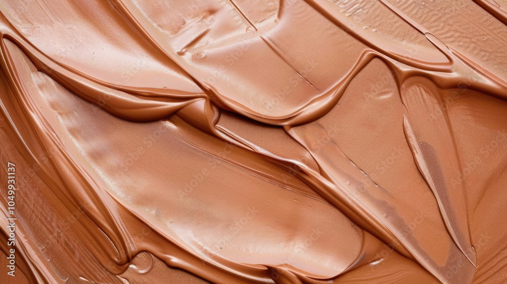 Obraz premium Smooth and creamy texture of chocolate spread
