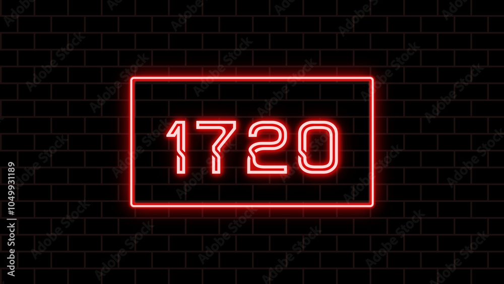 1720年のネオン文字 1720年のネオン文字