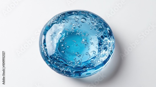 Wallpaper Mural Crystal-clear water with bubbles in a round glass container Torontodigital.ca