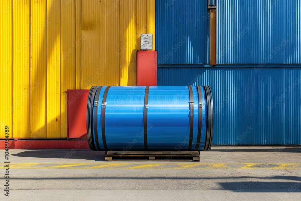 Cold rolled steel coil at storage area in steel industry plant Cold rolled steel coil at storage area in steel industry plant