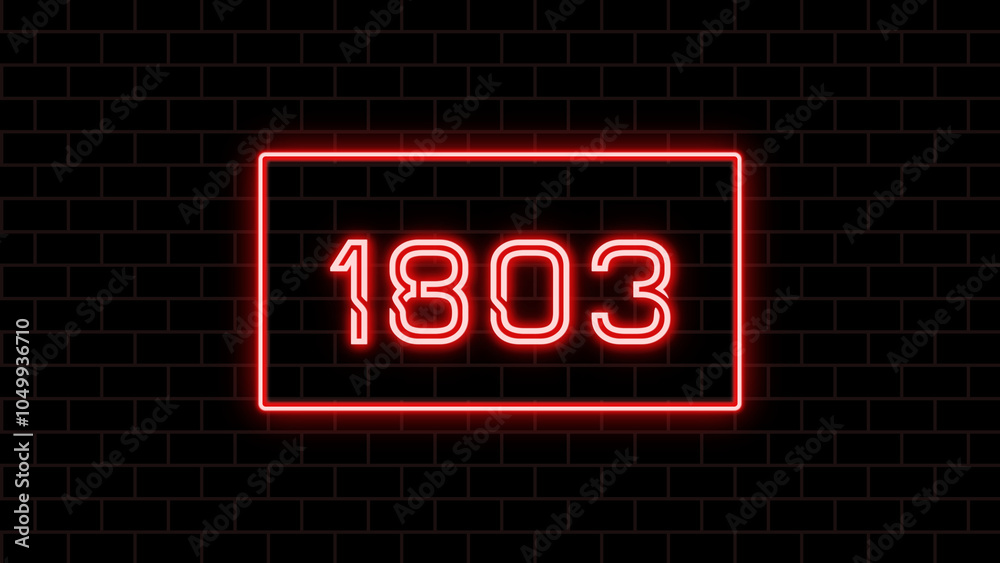 1803年のネオン文字 1803年のネオン文字
