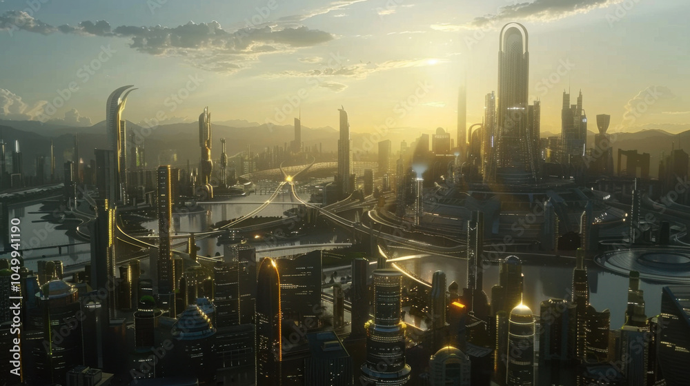 Fototapeta premium futuristic city