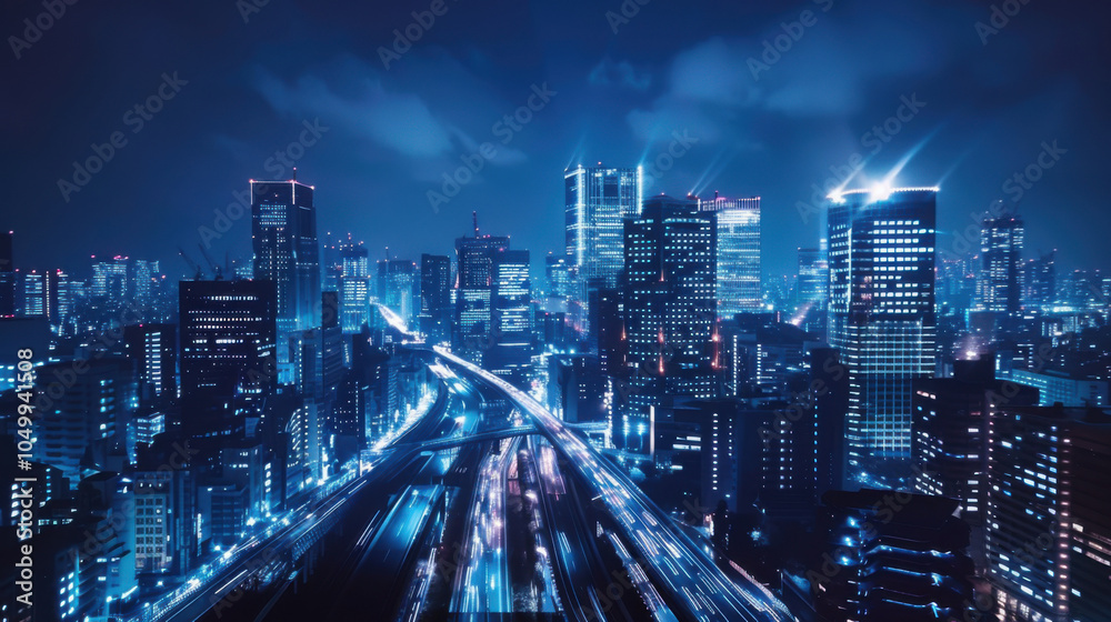 Obraz premium futuristic city