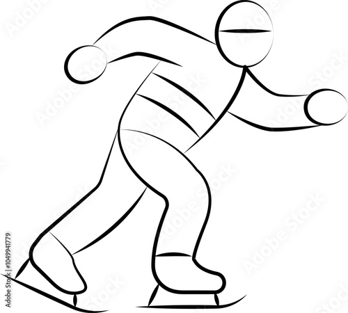 Winter sports icon vector illustration collection in a line outline style. Ski, winter sports and snow Handdrawn Doodle icons.