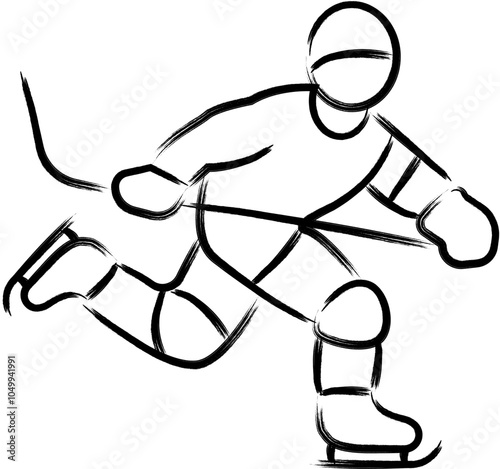 Winter sports icon vector illustration collection in a line outline style. Ski, winter sports and snow Handdrawn Doodle icons.