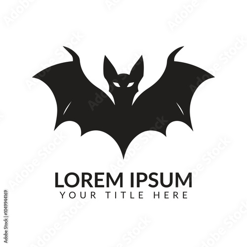 Vector bat open wings flying concept elements logo icon illustration