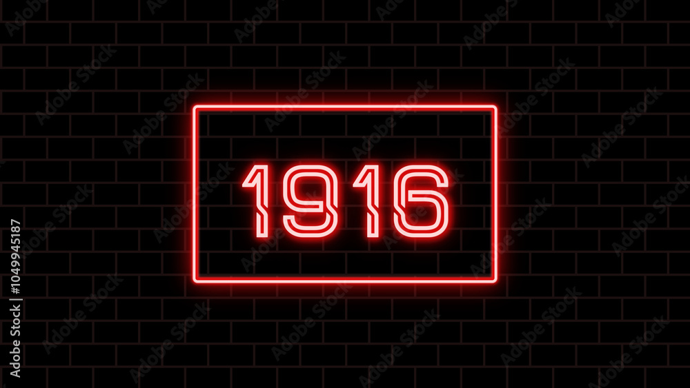 1916年のネオン文字 1916年のネオン文字